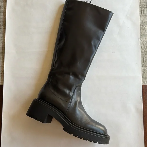 Zara Black Heeled Boots - Picture 9 of 12